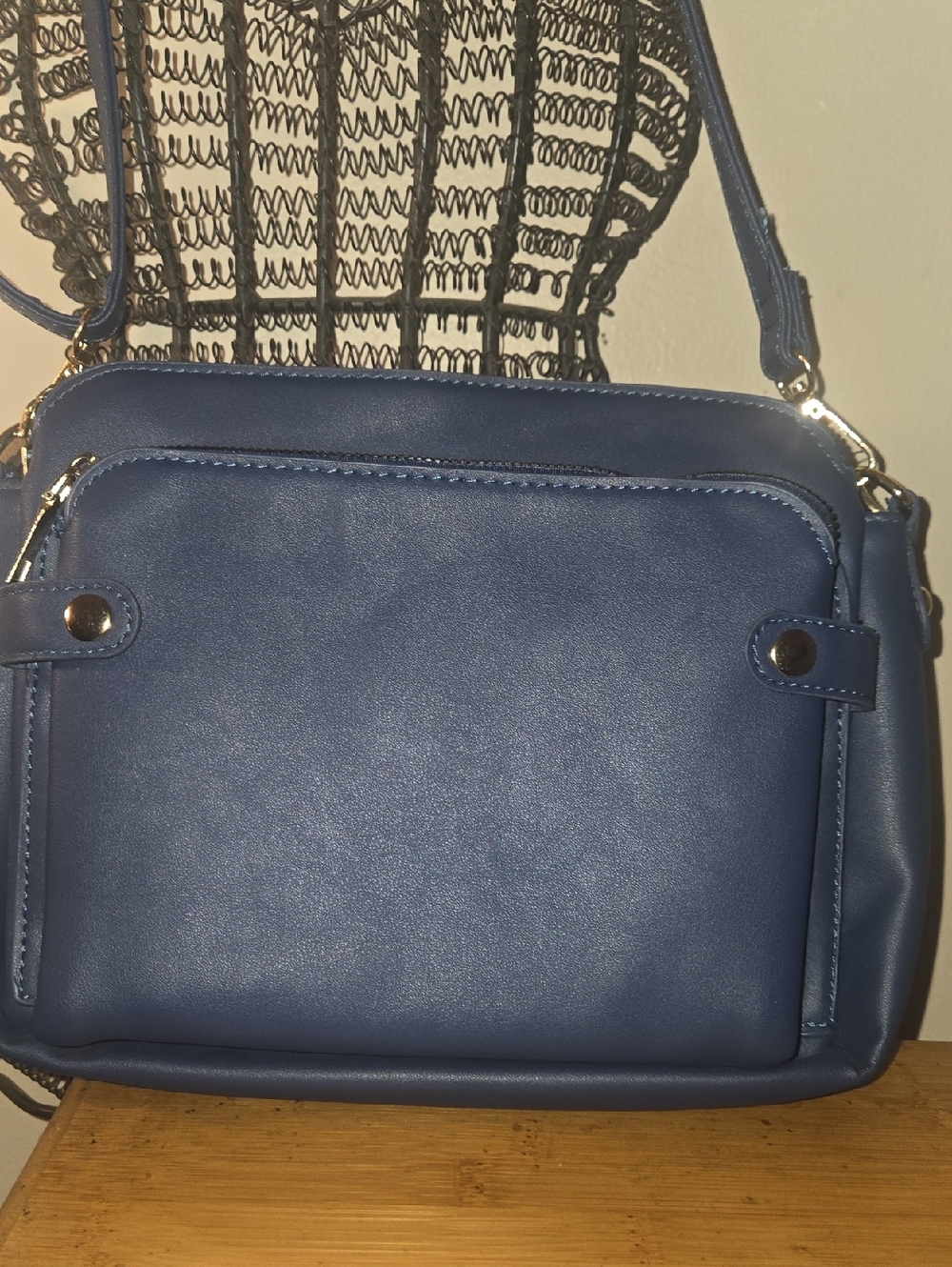 Classic Navy Crossbody Shoulder Bag - Unbranded